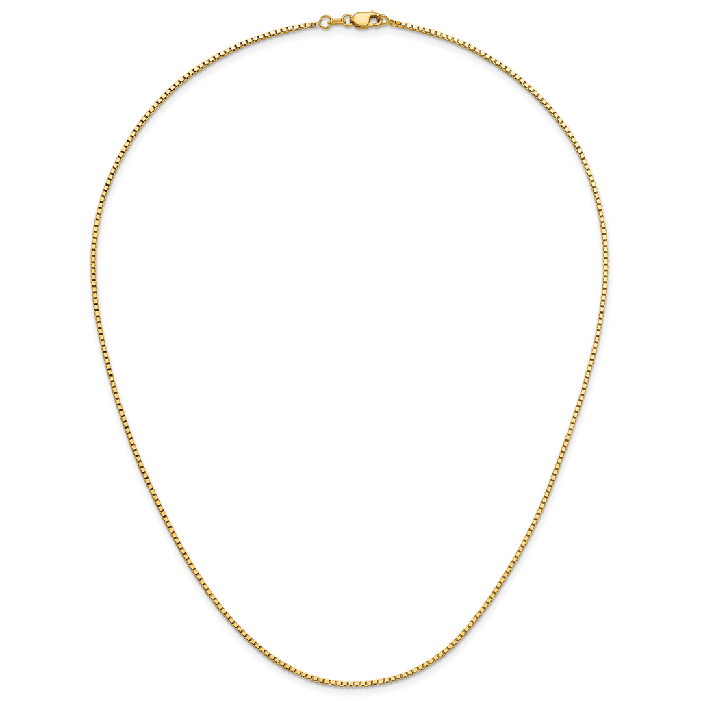 1.2mm 14K Yellow Gold Box Chain - Sophia Jewelers