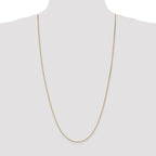 14K Yellow Gold Solid Box Chain Necklace 1.2mm