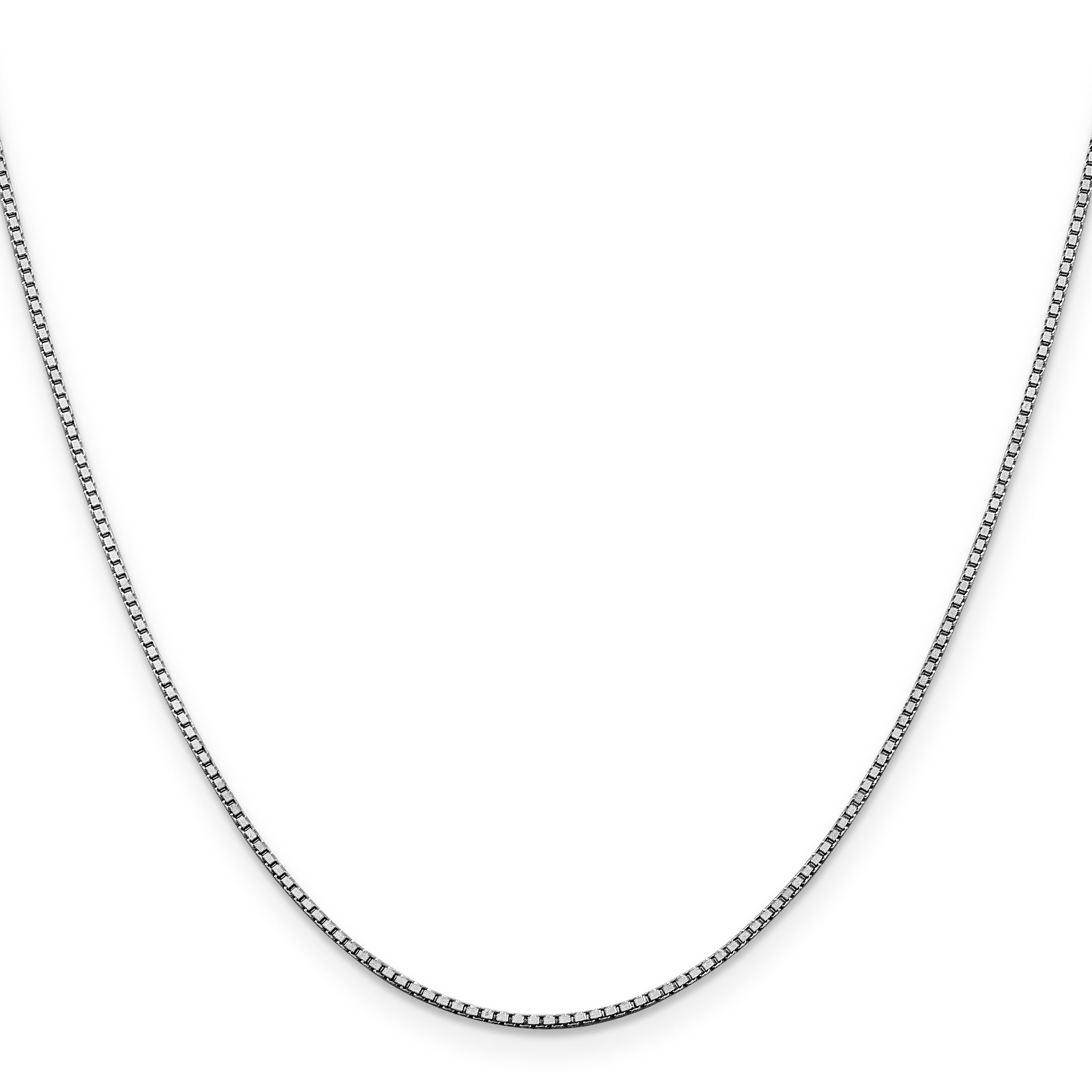 1.2mm 14K White Gold Box Chain - Sophia Jewelers