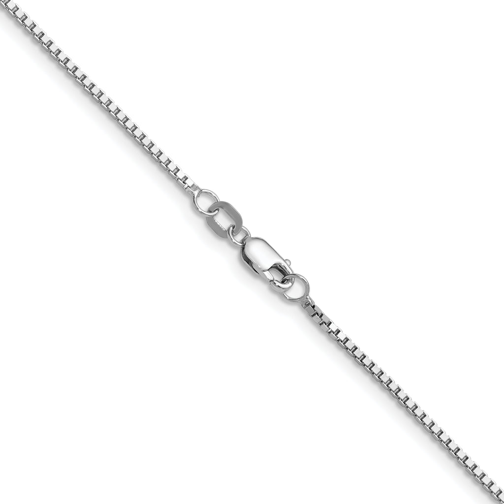 1.2mm 14K White Gold Box Chain - Sophia Jewelers