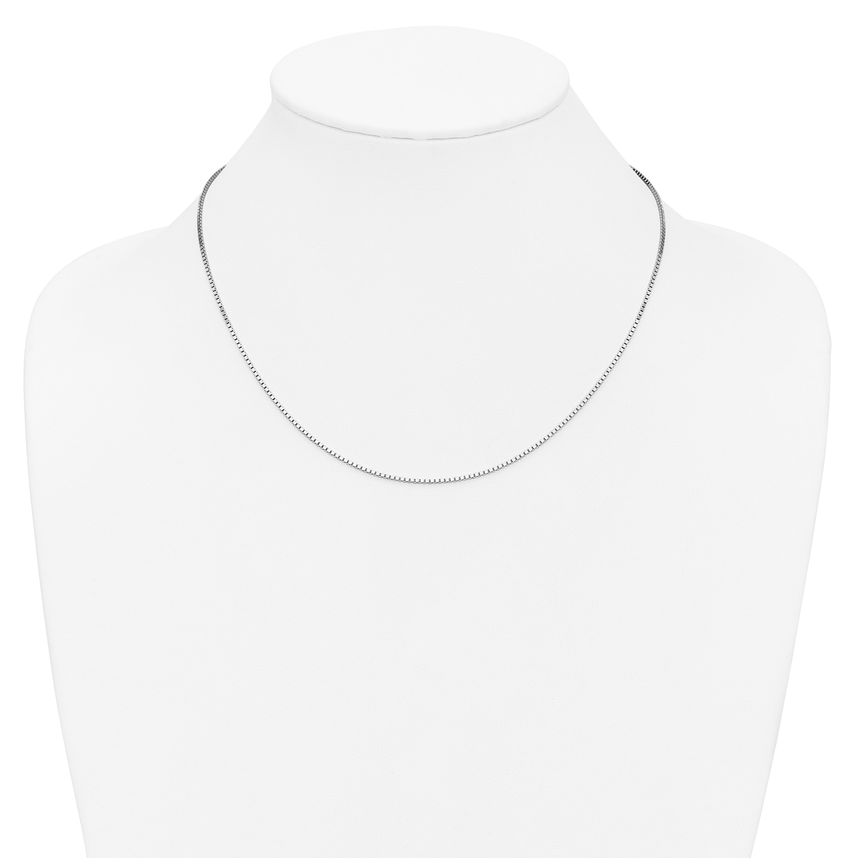 1.2mm 14K White Gold Box Chain - Sophia Jewelers