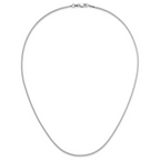 1.2mm 14K White Gold Box Chain - Sophia Jewelers