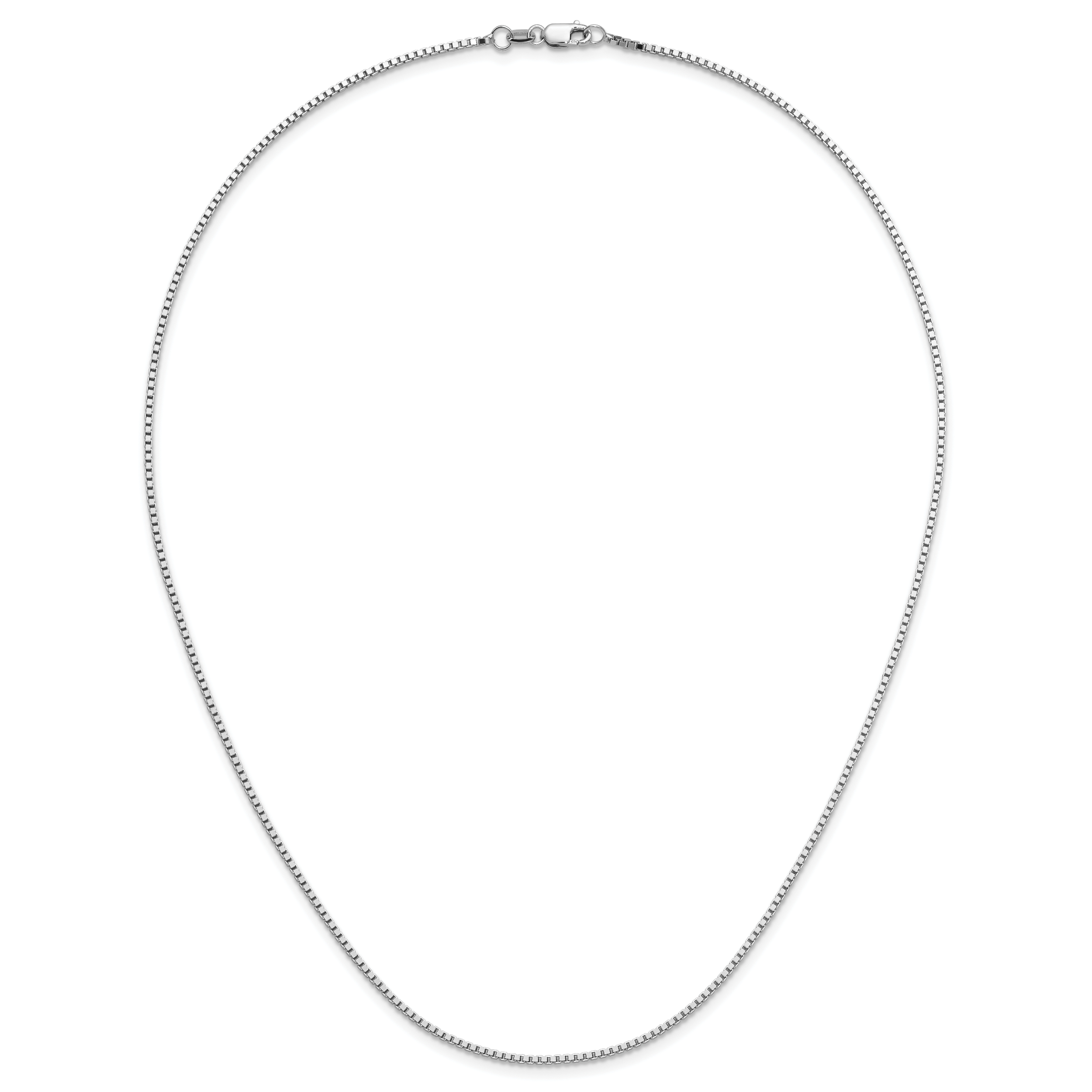 1.2mm 14K White Gold Box Chain - Sophia Jewelers
