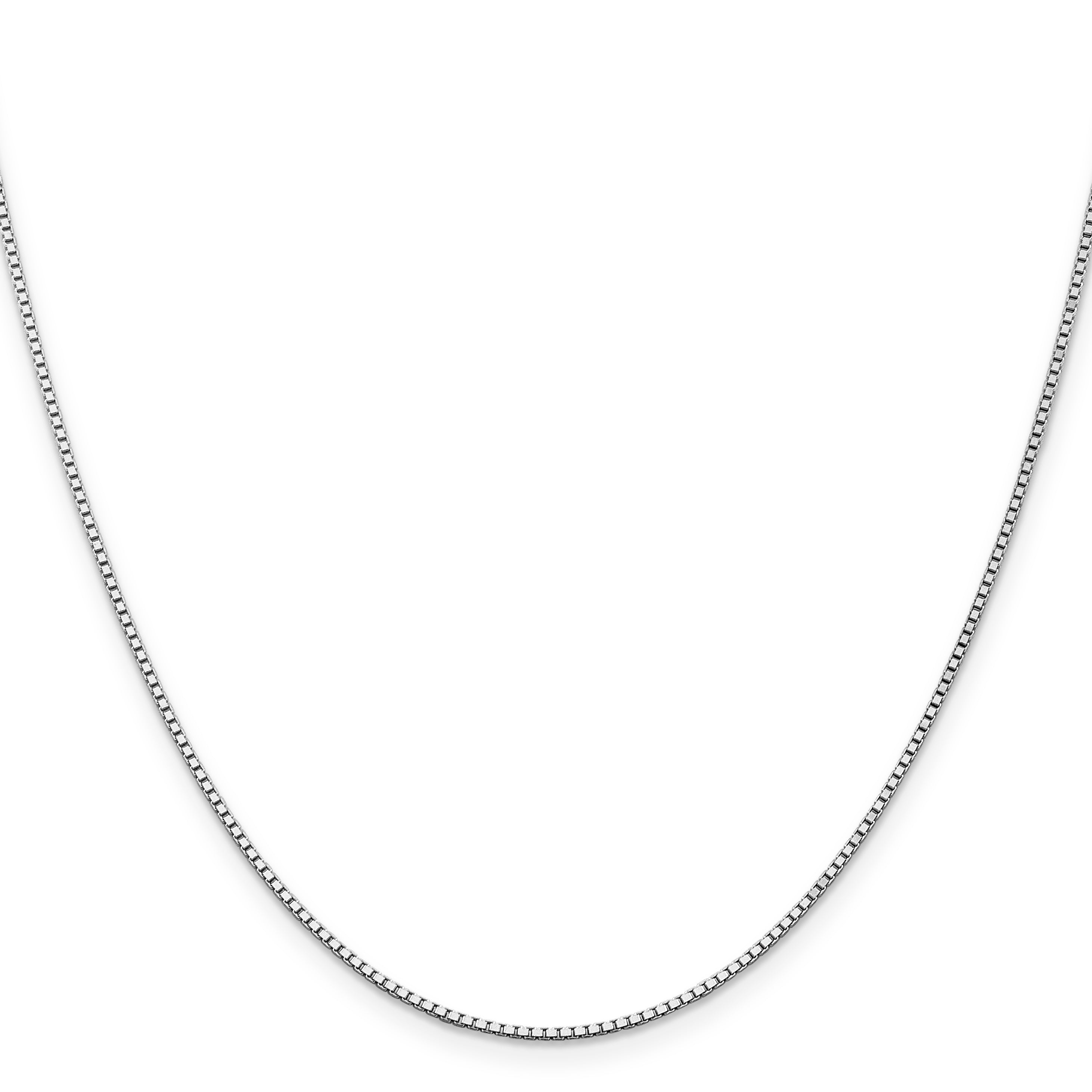 1.3mm 14K White Gold Box Chain Secondary image