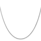 1.3mm 14K White Gold Box Chain - Sophia Jewelers