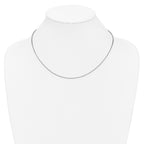 1.3mm 14K White Gold Box Chain - Sophia Jewelers