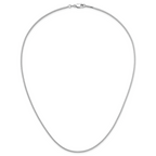 1.3mm 14K White Gold Box Chain - Sophia Jewelers