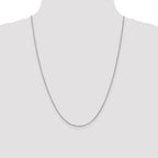 14K White Gold Solid Box Chain Necklace 1.3mm