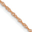 14K Rose Gold Solid Singapore Chain Necklace 1mm