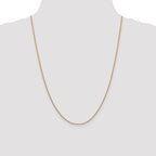 14K Yellow Gold Solid Cable Chain Necklace 1.4mm