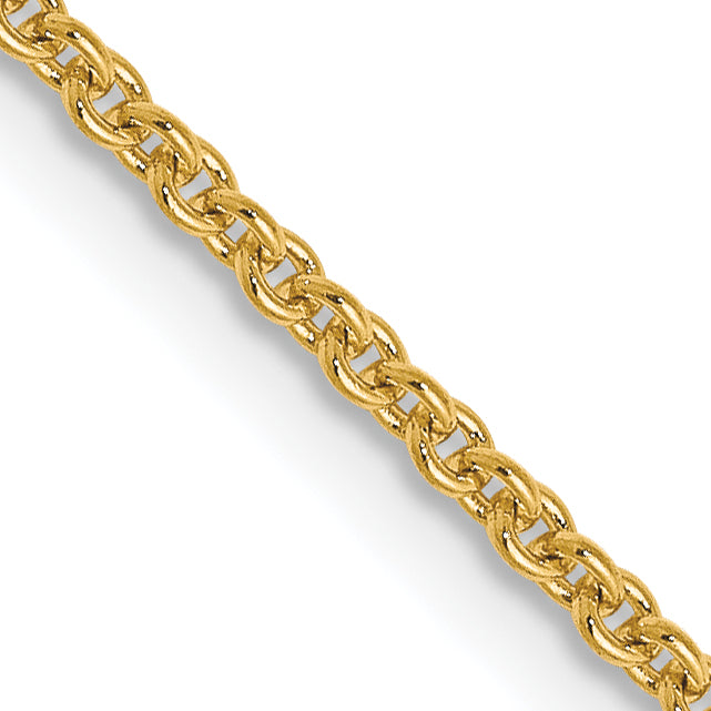 1.4mm 14K Yellow Gold Round Cable Chain - Sophia Jewelers