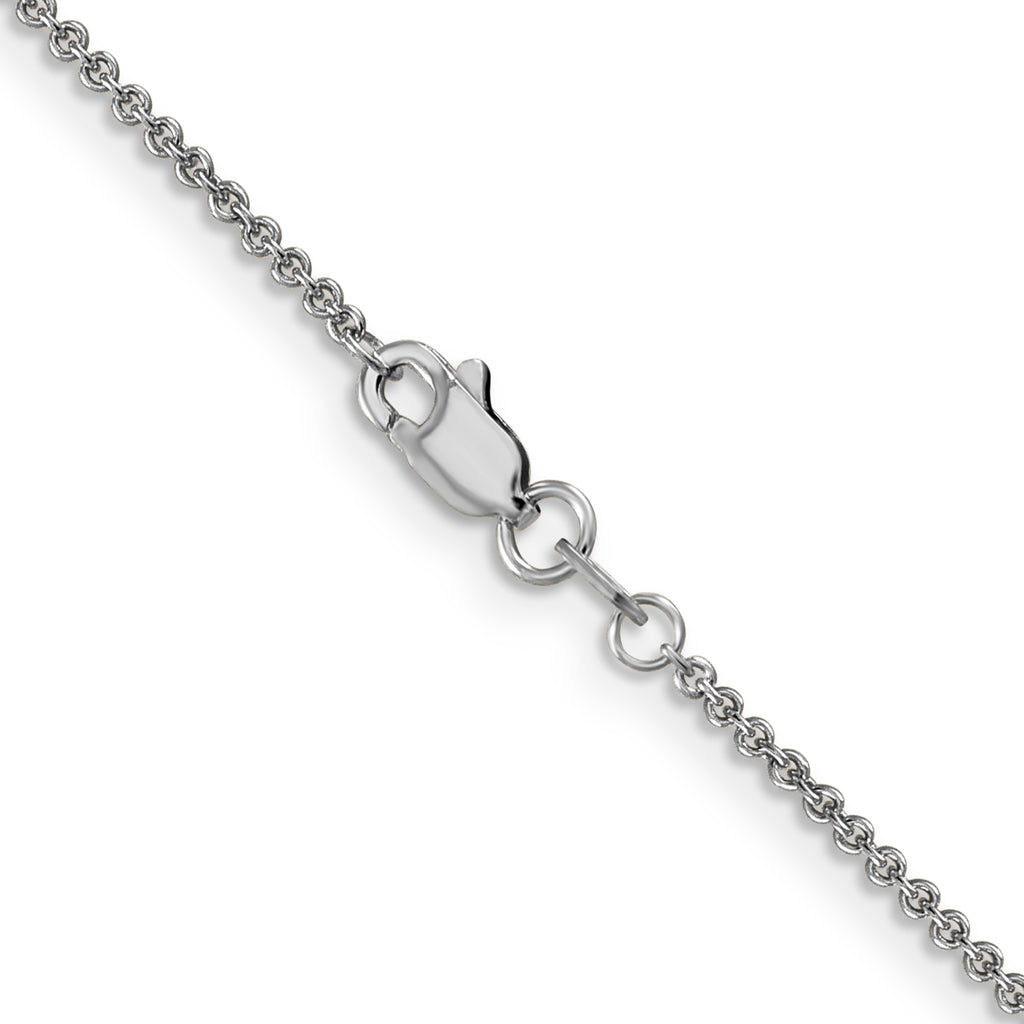 1.4mm 14K White Gold Round Cable Chain - Sophia Jewelers