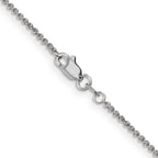 1.4mm 14K White Gold Round Cable Chain - Sophia Jewelers