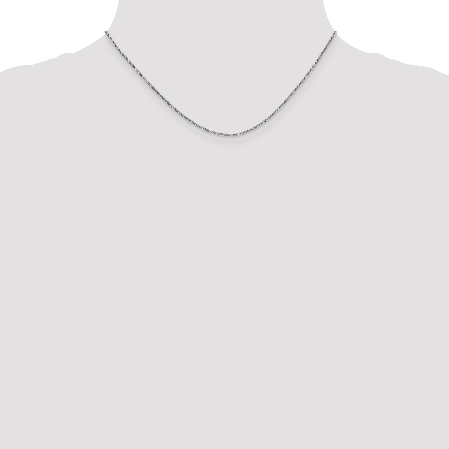 1.4mm 14K White Gold Round Cable Chain - Sophia Jewelers