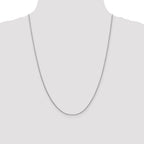 14K White Gold Solid Cable Chain Necklace 1.4mm