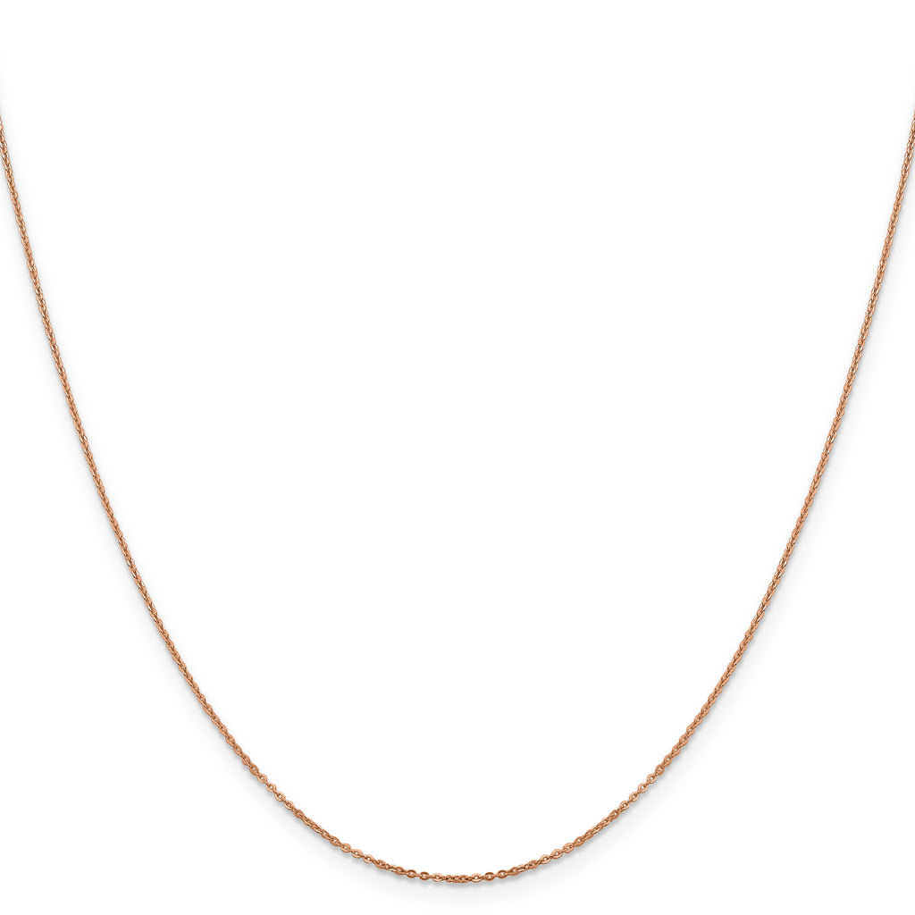 1.1mm 14K Rose Gold Flat Cable Chain - Sophia Jewelers