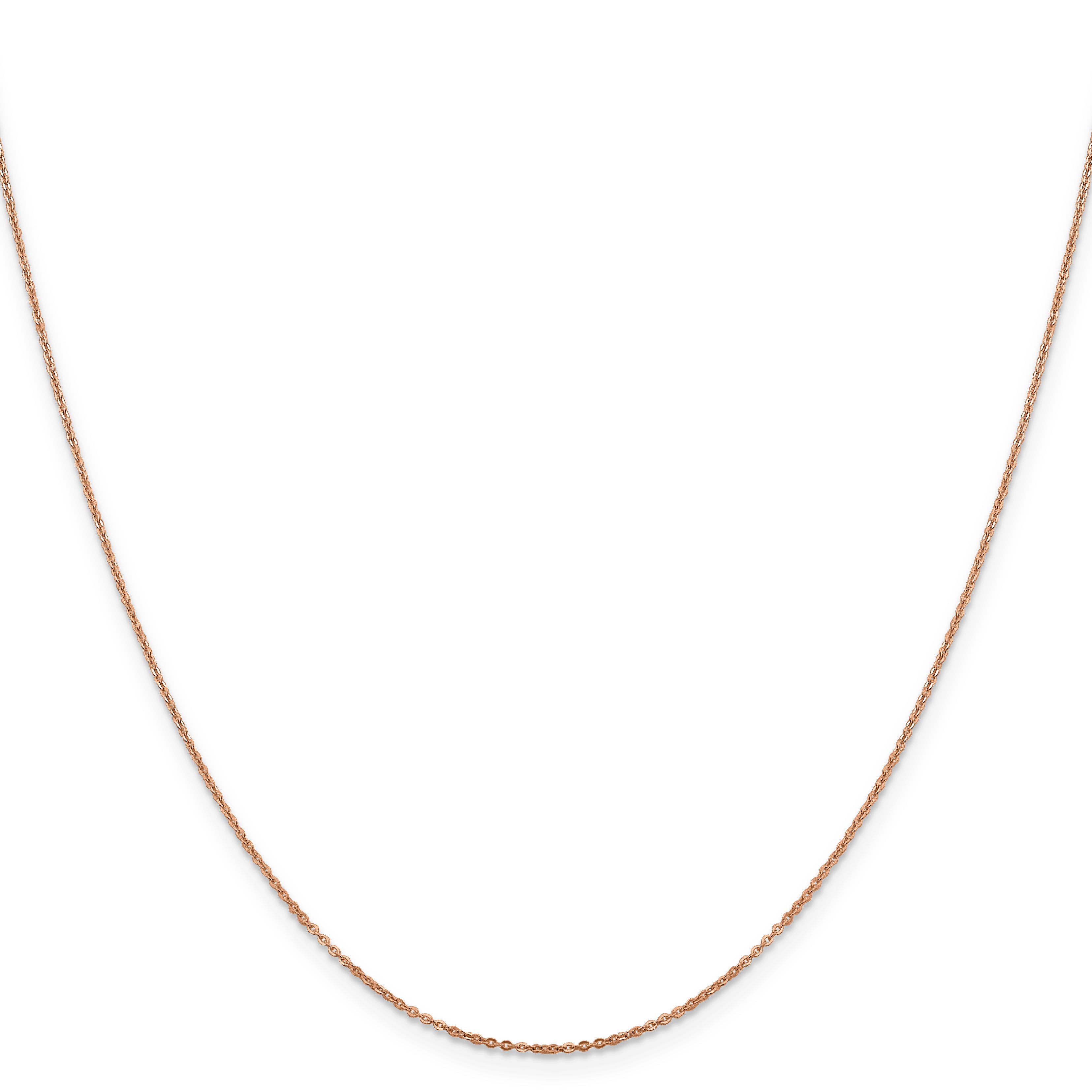 1.1mm 14K Rose Gold Flat Cable Chain - Sophia Jewelers