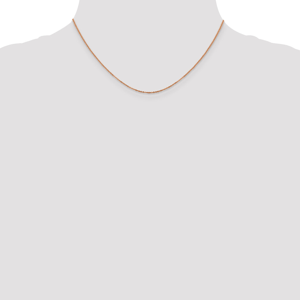 1.1mm 14K Rose Gold Flat Cable Chain - Sophia Jewelers