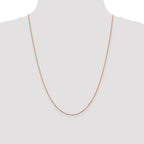 14K Rose Gold Solid Cable Chain Necklace 1.1mm