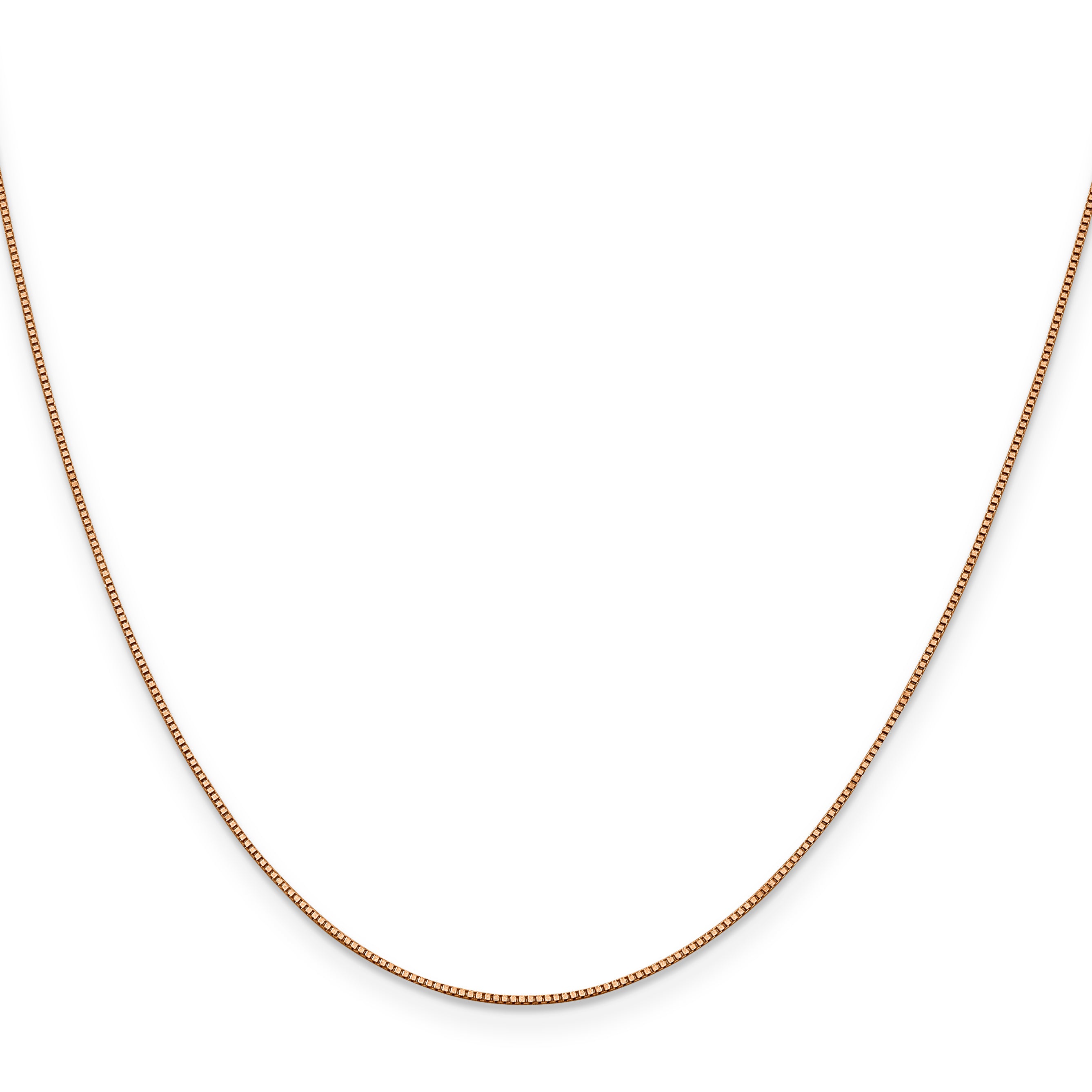 0.7mm 14K Rose Gold Box Chain Secondary image