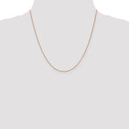 14K Rose Gold .7mm Box with Lobster Clasp Chain