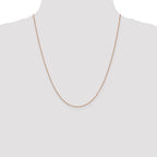 14K Rose Gold .7mm Box with Lobster Clasp Chain