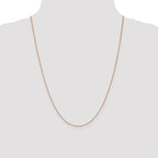 14K Rose Gold Solid Box Chain Necklace 0.7mm