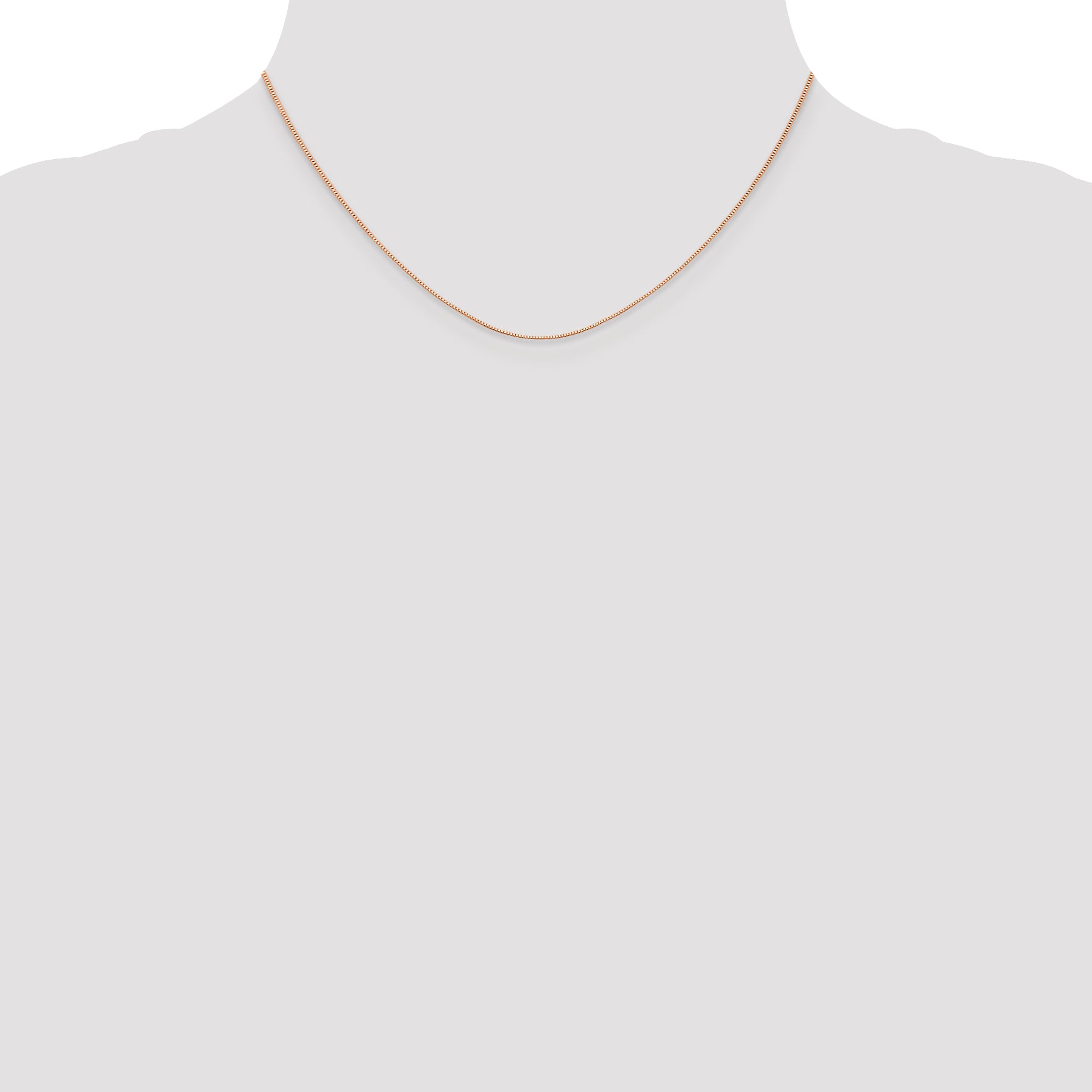 0.5mm 14K Rose Gold Baby Box Chain - Sophia Jewelers