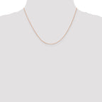 14K Rose Gold .5mm Baby Box with Lobster Clasp Chain