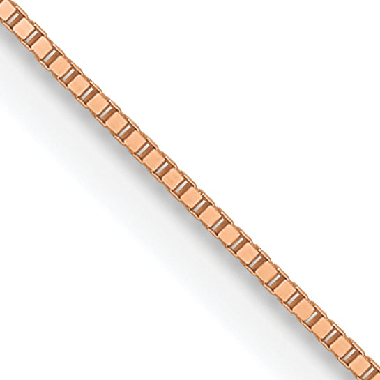 14K Rose Gold Solid Box Chain Necklace 0.5mm Main image