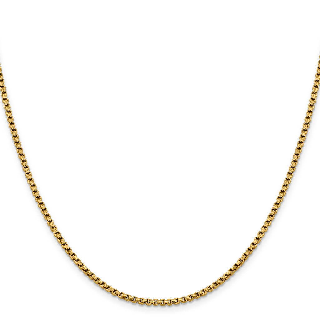 2.4mm 14K Yellow Gold Box Chain - Sophia Jewelers