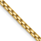 2.4mm 14K Yellow Gold Box Chain - Sophia Jewelers