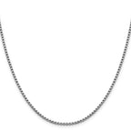 2.4mm 14K White Gold Box Chain - Sophia Jewelers