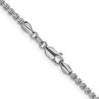 2.4mm 14K White Gold Box Chain - Sophia Jewelers