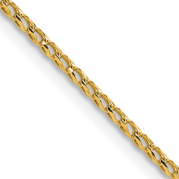 1.0mm 14K Yellow Gold D/C Open Franco Chain - Sophia Jewelers