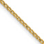 14K Yellow Gold Solid Diamond-Cut Franco Chain Necklace 1mm