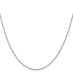 14K White Gold Solid Diamond-Cut Franco Chain Necklace 1mm