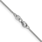 1.0mm 14K White Gold D/C Open Franco Chain - Sophia Jewelers