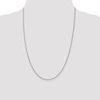 14K White Gold Solid Diamond-Cut Franco Chain Necklace 1mm