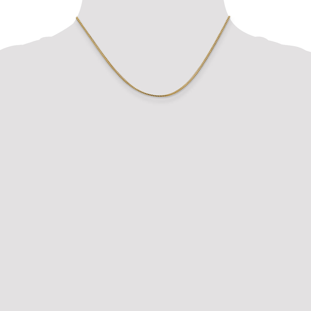 1.1mm 14K Yellow Gold Franco Chain - Sophia Jewelers