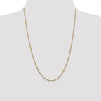 14K Yellow Gold Solid Franco Chain Necklace 1.1mm