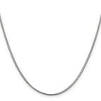1.1mm 14K White Gold Franco Chain - Sophia Jewelers