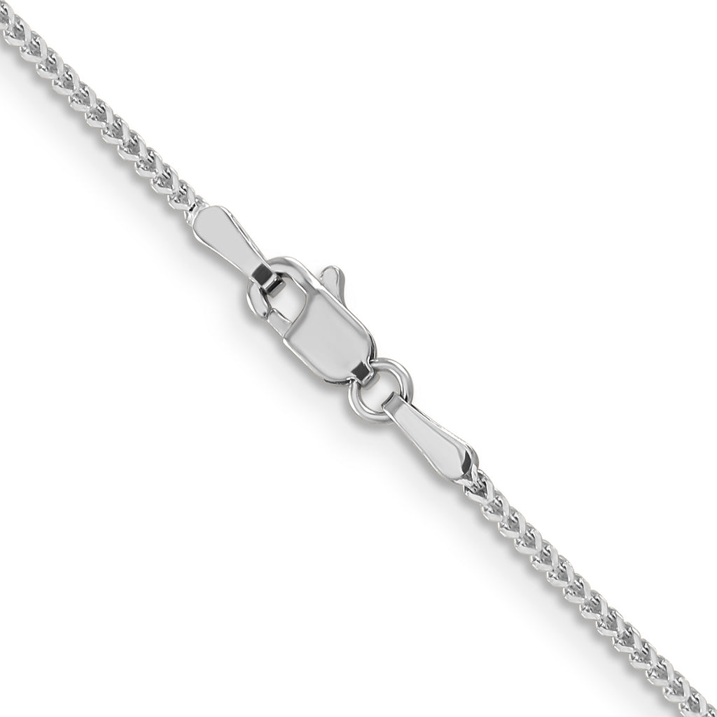 14K White Gold Solid Franco Chain Necklace 1.1mm