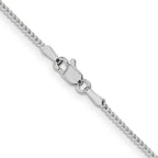 14K White Gold Solid Franco Chain Necklace 1.1mm