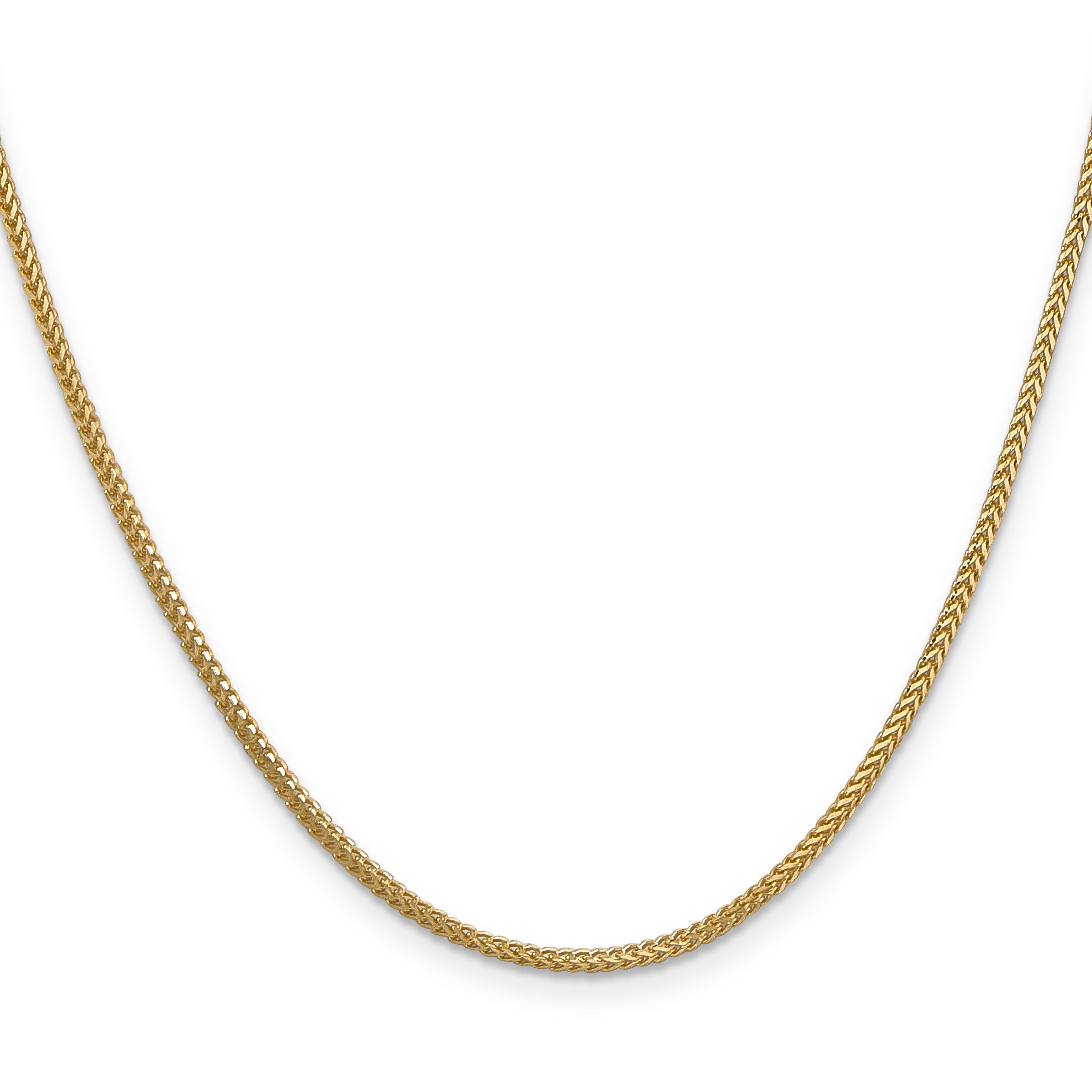 14K Yellow Gold Solid Franco Chain Necklace 1.25mm Secondary image