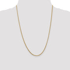 14K Yellow Gold Solid Franco Chain Necklace 1.25mm