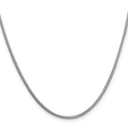 1.25mm 14K White Gold Franco Chain - Sophia Jewelers