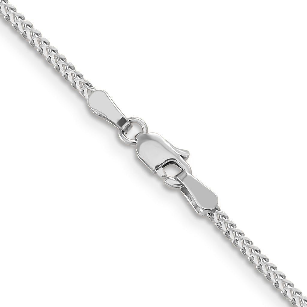 1.25mm 14K White Gold Franco Chain - Sophia Jewelers