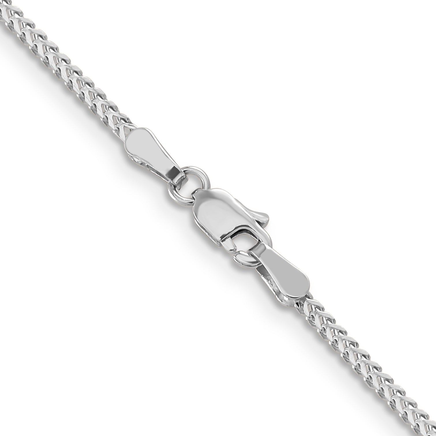 1.25mm 14K White Gold Franco Chain - Sophia Jewelers