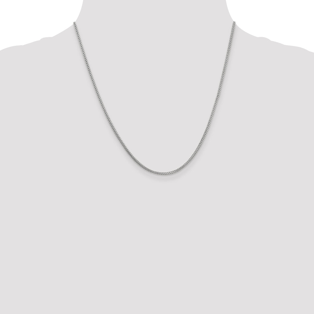 14K White Gold 1.25mm Franco Chain